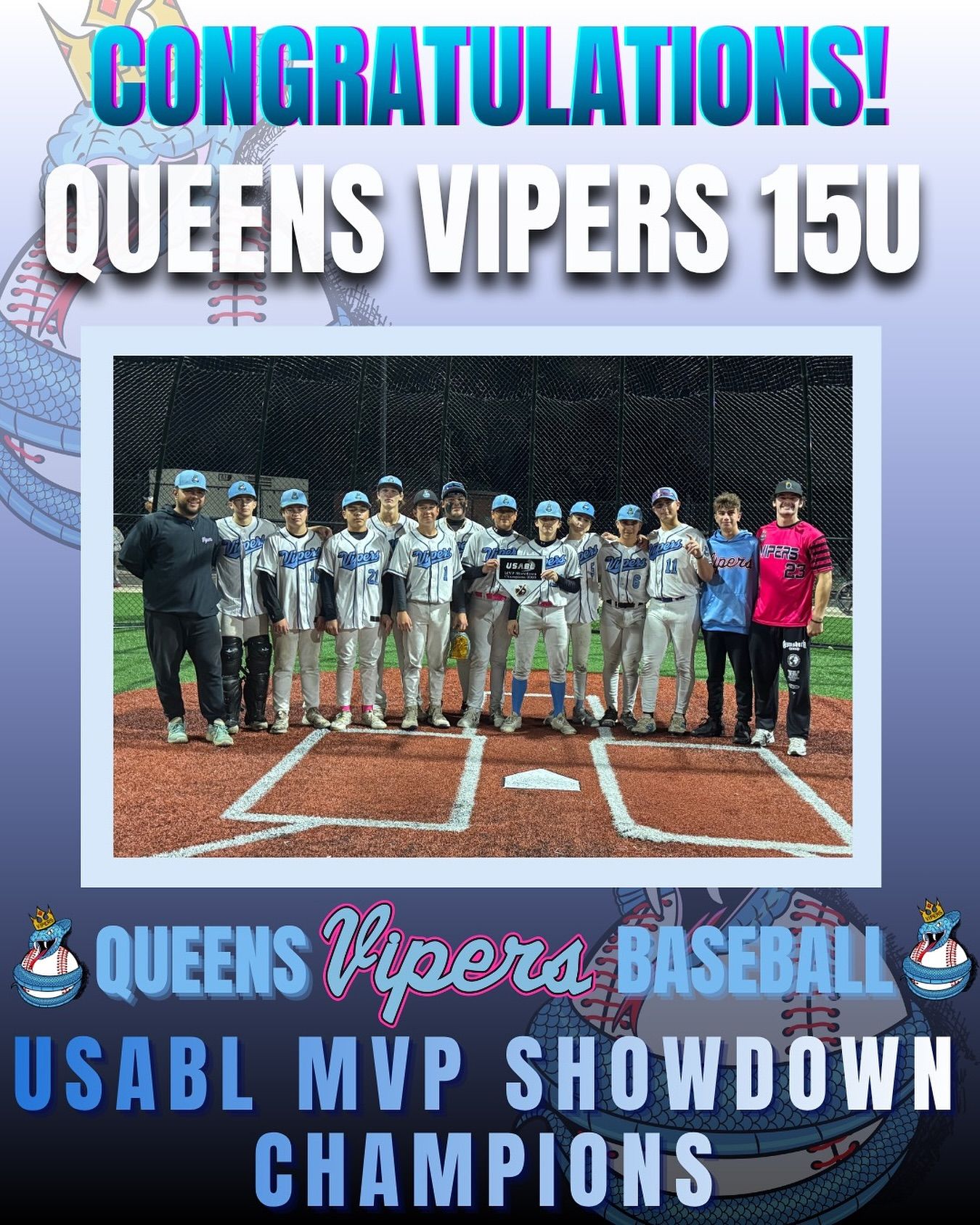 Vipers 15u Wins USABL MVP Showdown!